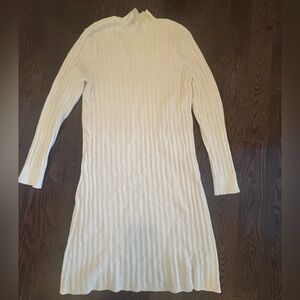Elegant Cream Sweater Dress - Abercrombie - XL - Tall Length